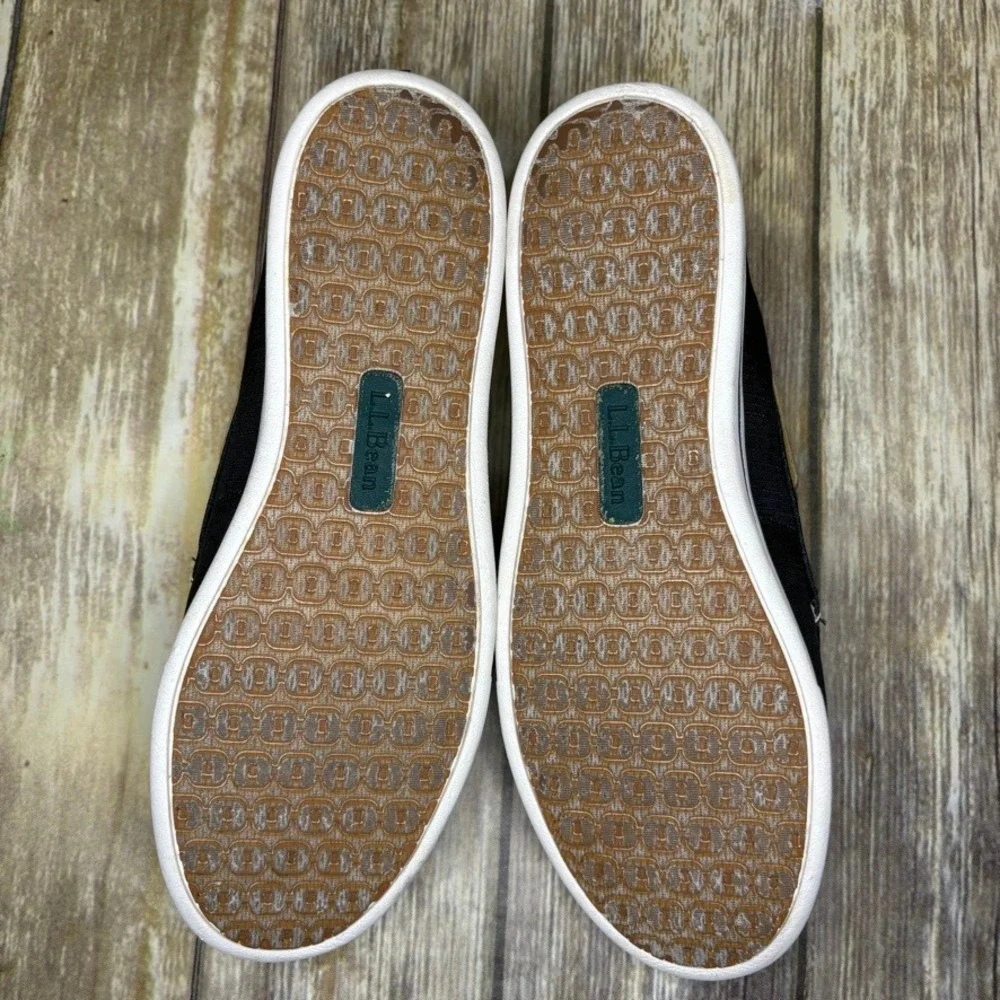 L.L. Bean Sunwashed Canvas Navy Blue Beachy Nautical Preppy Boat Shoe‎ Mens 10